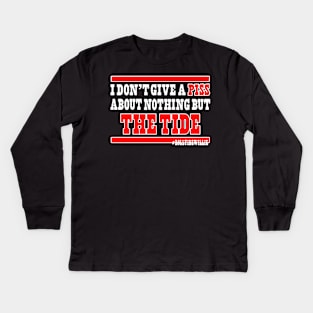 I Don’t Give A Piss About Nothing But The Tide Kids Long Sleeve T-Shirt